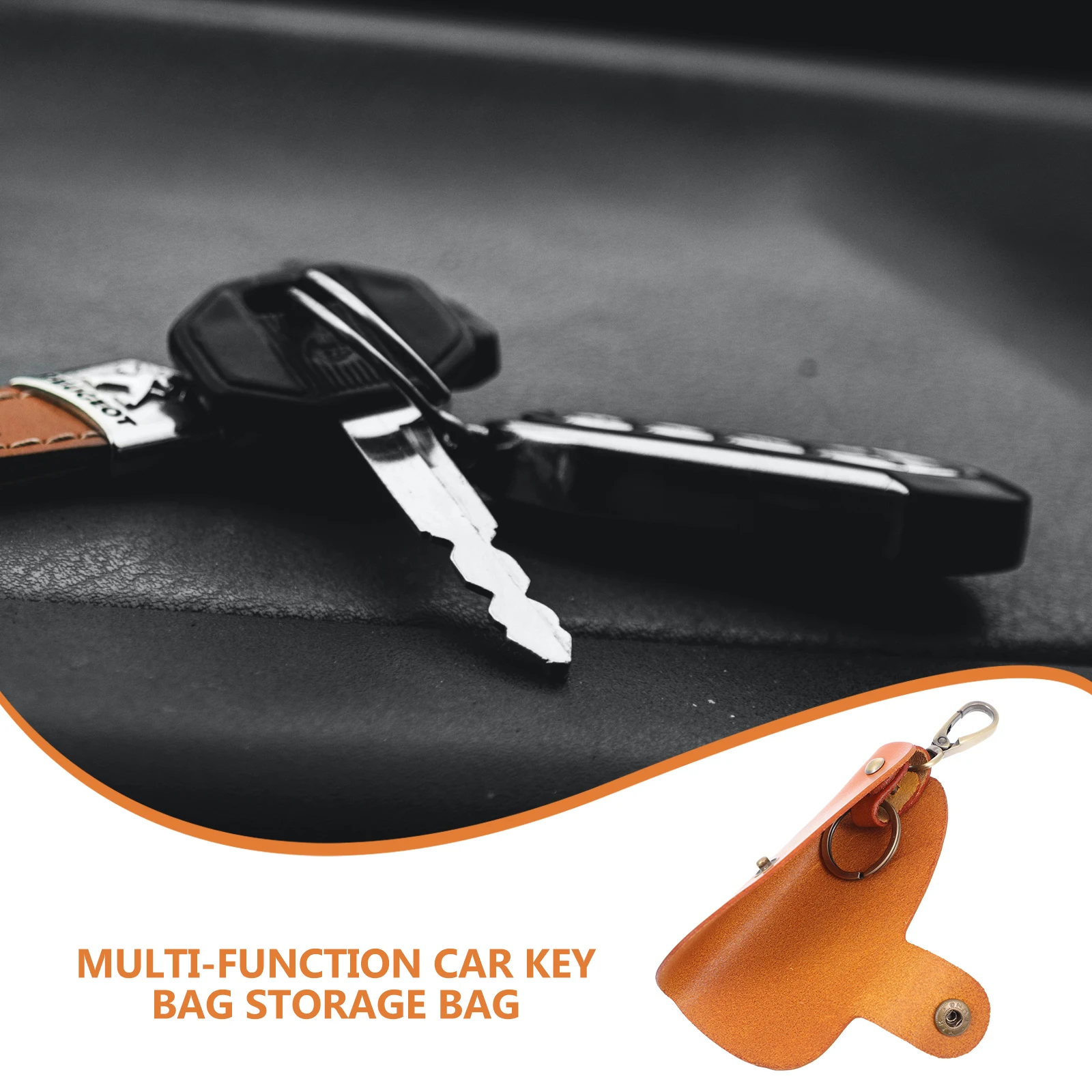 

Car Key Organizer Durable Stylish Compact Storage Bag Multi-Functional Portable Key Zipper Pouch