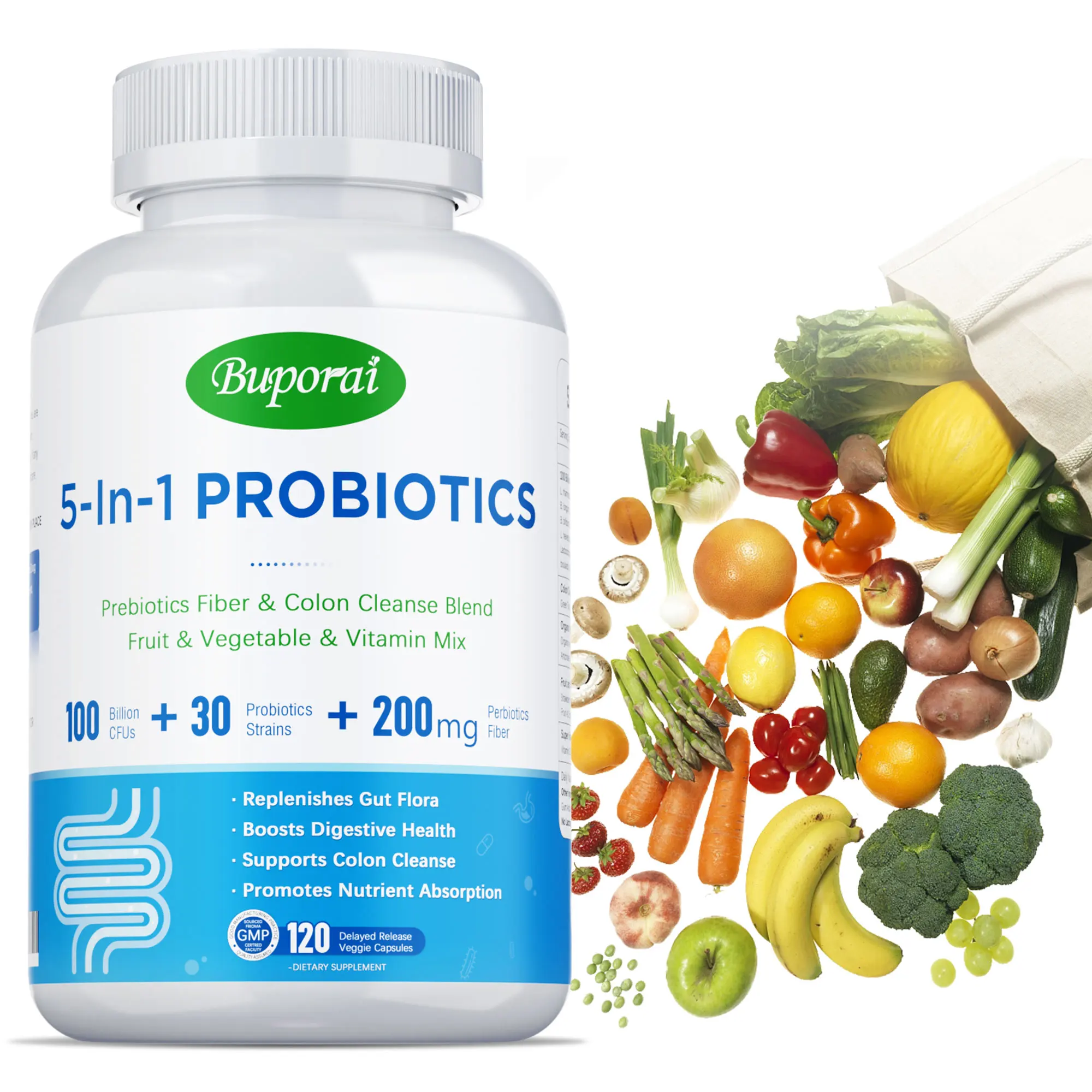 

Пробиотики 5-в-1 — уменьшает газ и запор, поддерживает здоровье пищеварения и желобов, способствует обмену веществ, повышает иммунитет.