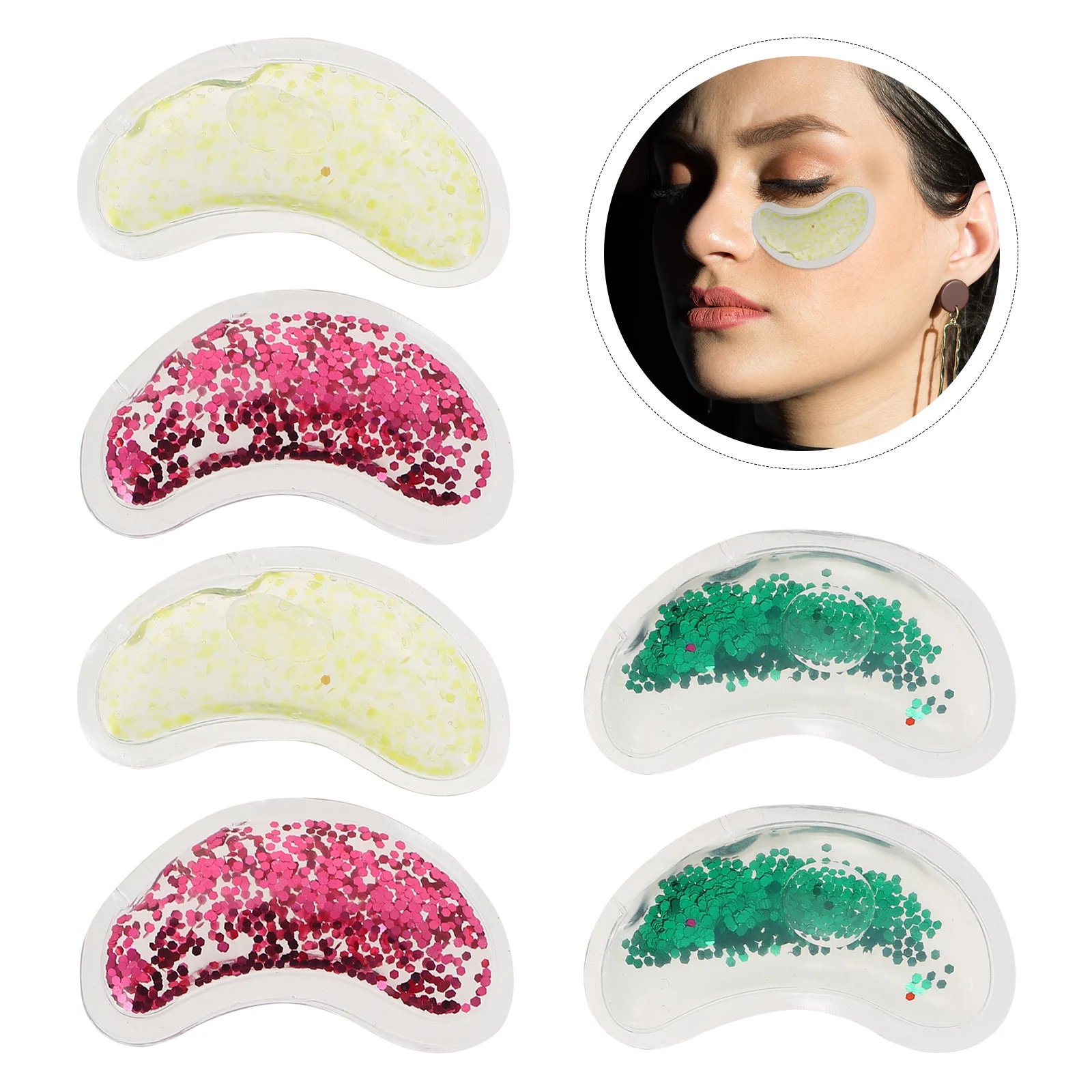 

6 Pcs Eye Care Ice Patch Cool for Cooling under Sequins Gel Pads Products Patches