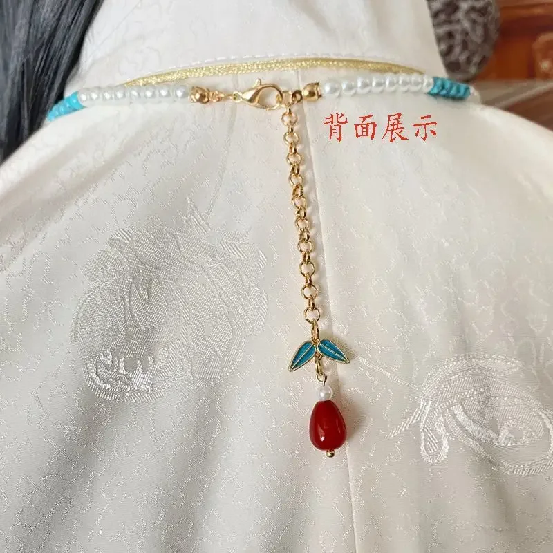 Collier de perles de style chinois pour femmes, glaçure Hanfu exquise, vintage, diversifier, accessoires de haute qualité, cadeau pour petite amie