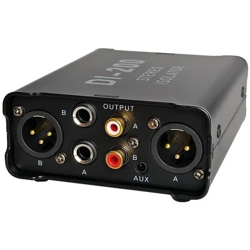 T23C Dual-Channel XLR Stereo For Mixer Mic Live Audio Isolator Multifunctional Noise Filter 2 Way