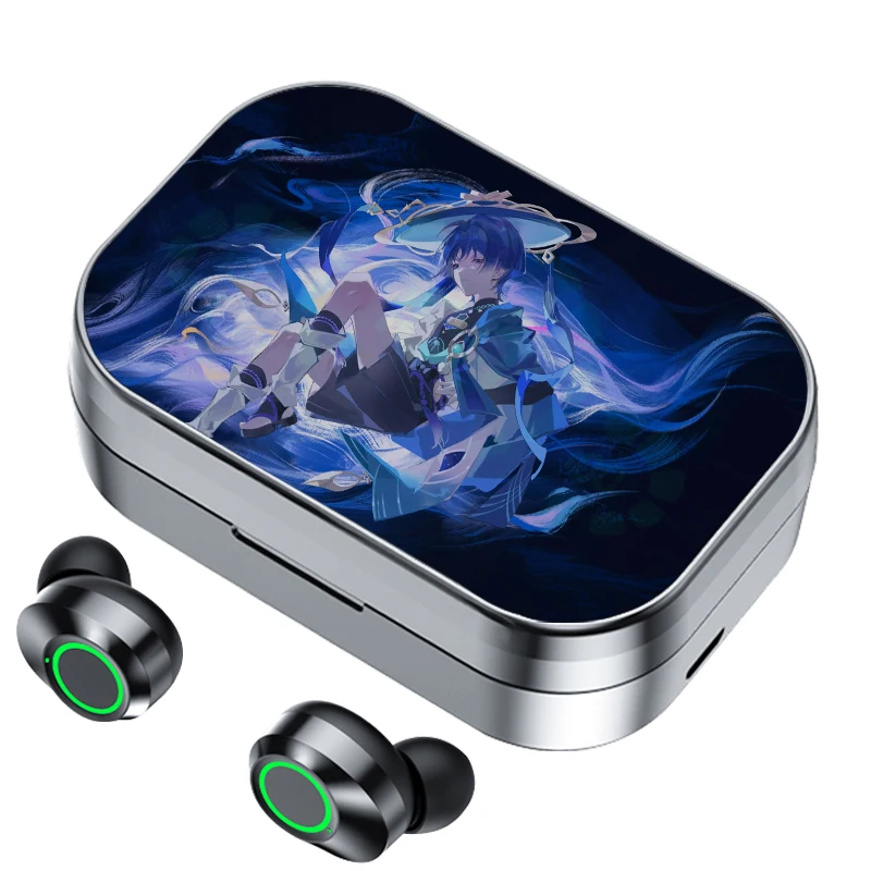 Game Genshin Impact Xiao Wanderer Bluetooth Earphones Cosplay For Android Wireless Earbuds 5.0 HD Gifts Genshin Accessories