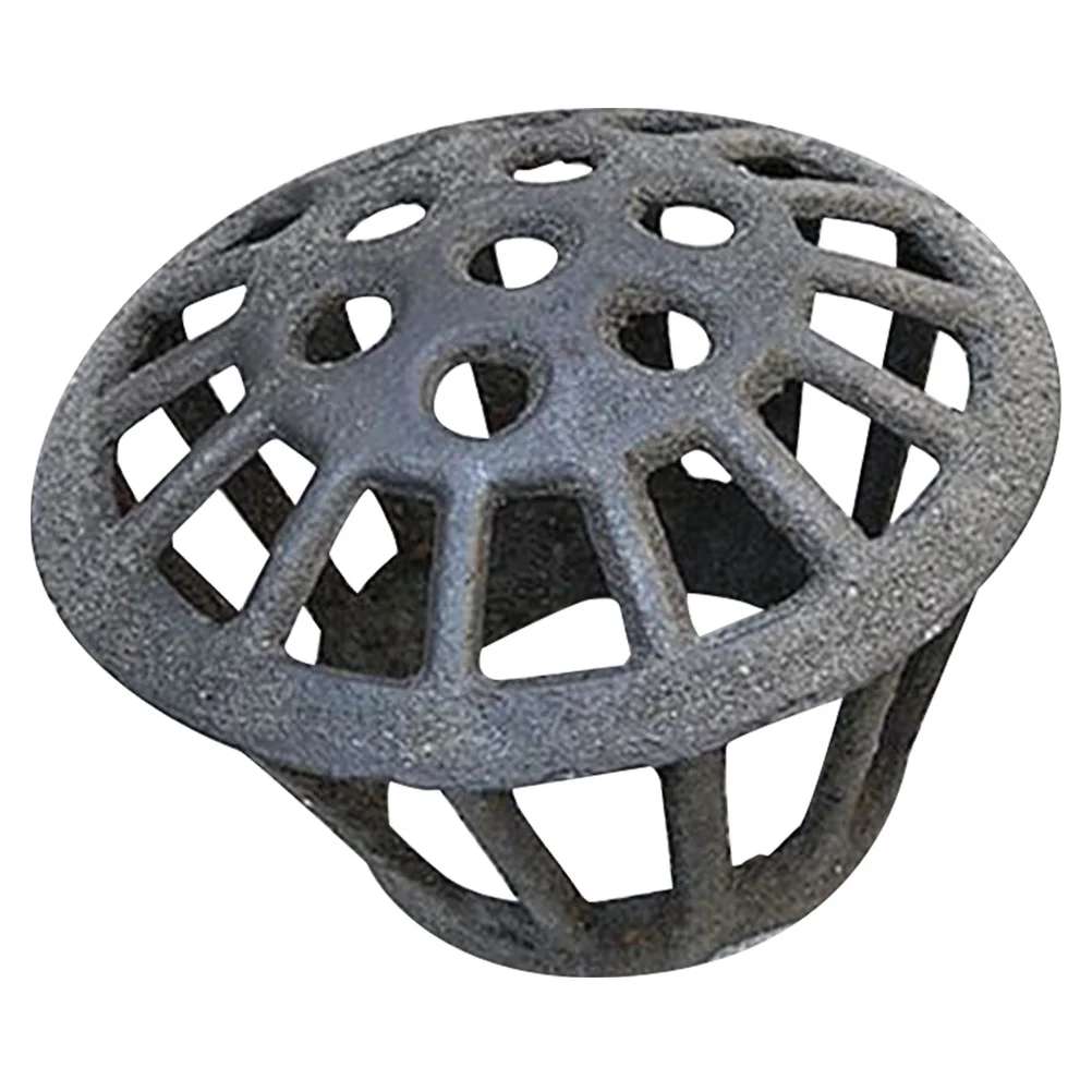Saringan Saluran Air Besi Cor 75Mm Bulat Pelindung Saluran Air Untuk Garasi Jalan Masuk Halaman Sistem Drainase Luar Ruangan Pelindung Daun dan Puing-puing