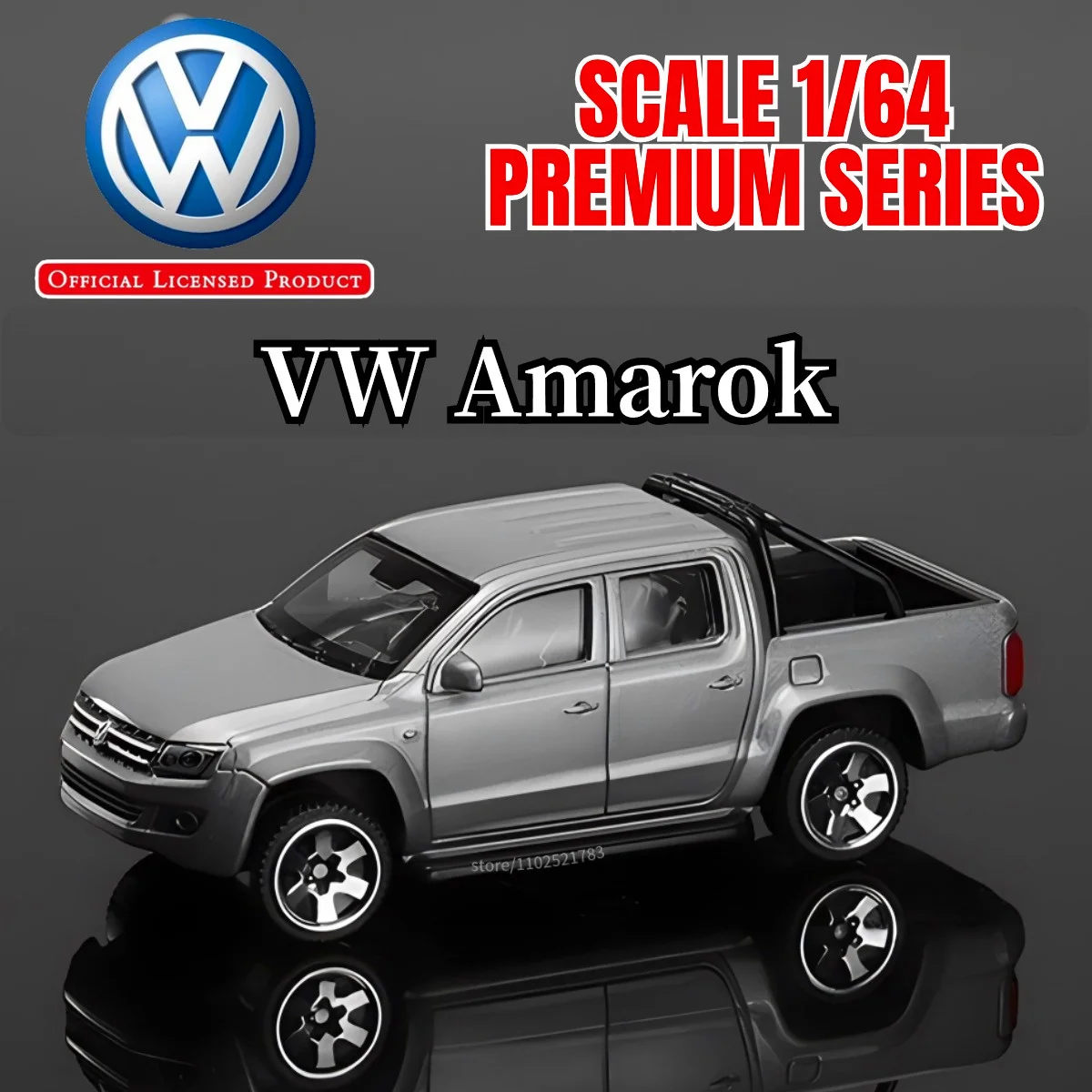 1:64 VW Amarok Pickup Replica Car Model Scale BMW Audi Diecast Vehicle Miniature Art Boutique Mini Gift Kid Boy Toy