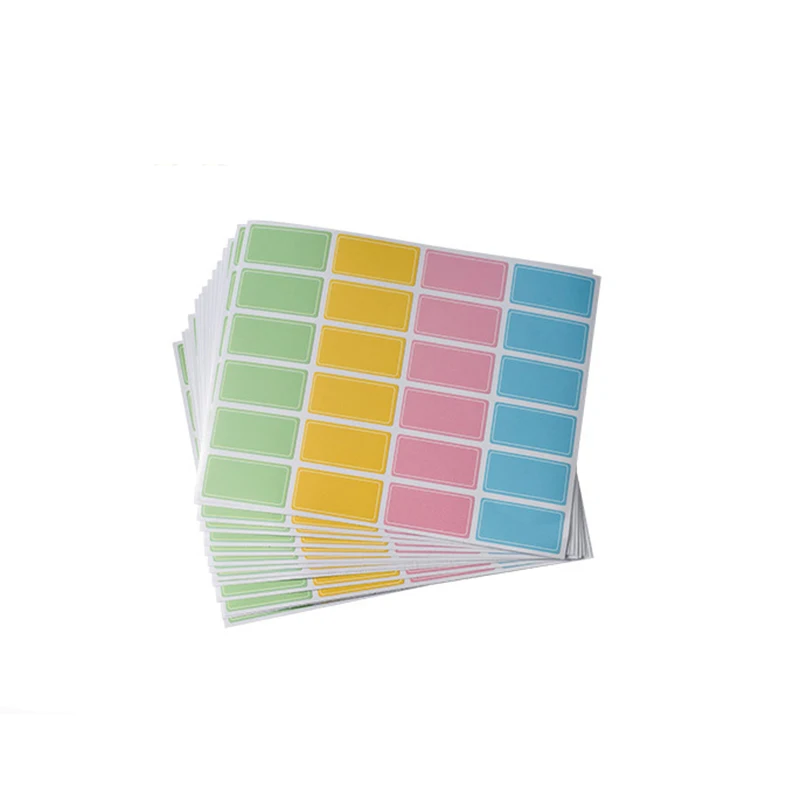 20 Sheets Removable Non-marking Stickers Label Waterproof Handwritten Kindergarten Name Stickers Storage Classification Sticker