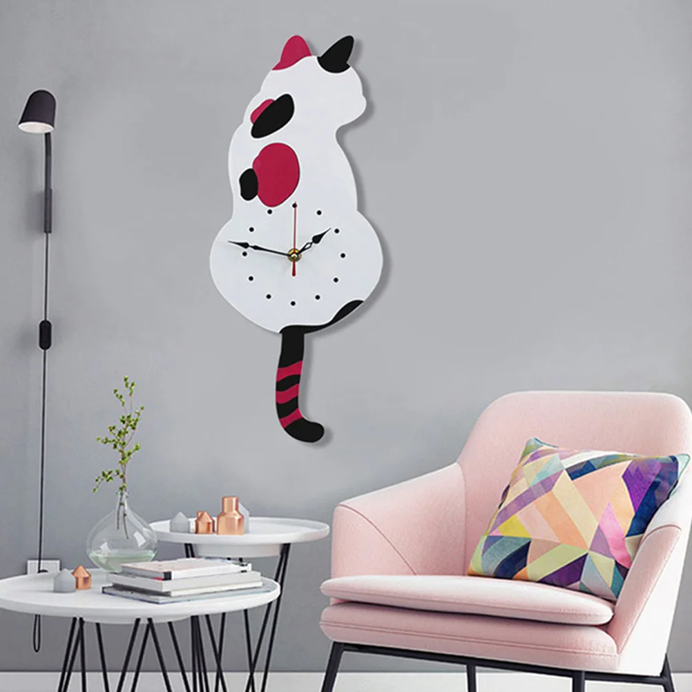 

Cat Wall Acrylic Silent Quartz Hanging Home Decoration Living Room Modern Creative Clock Household Wall Decoration Mute Pendulum
