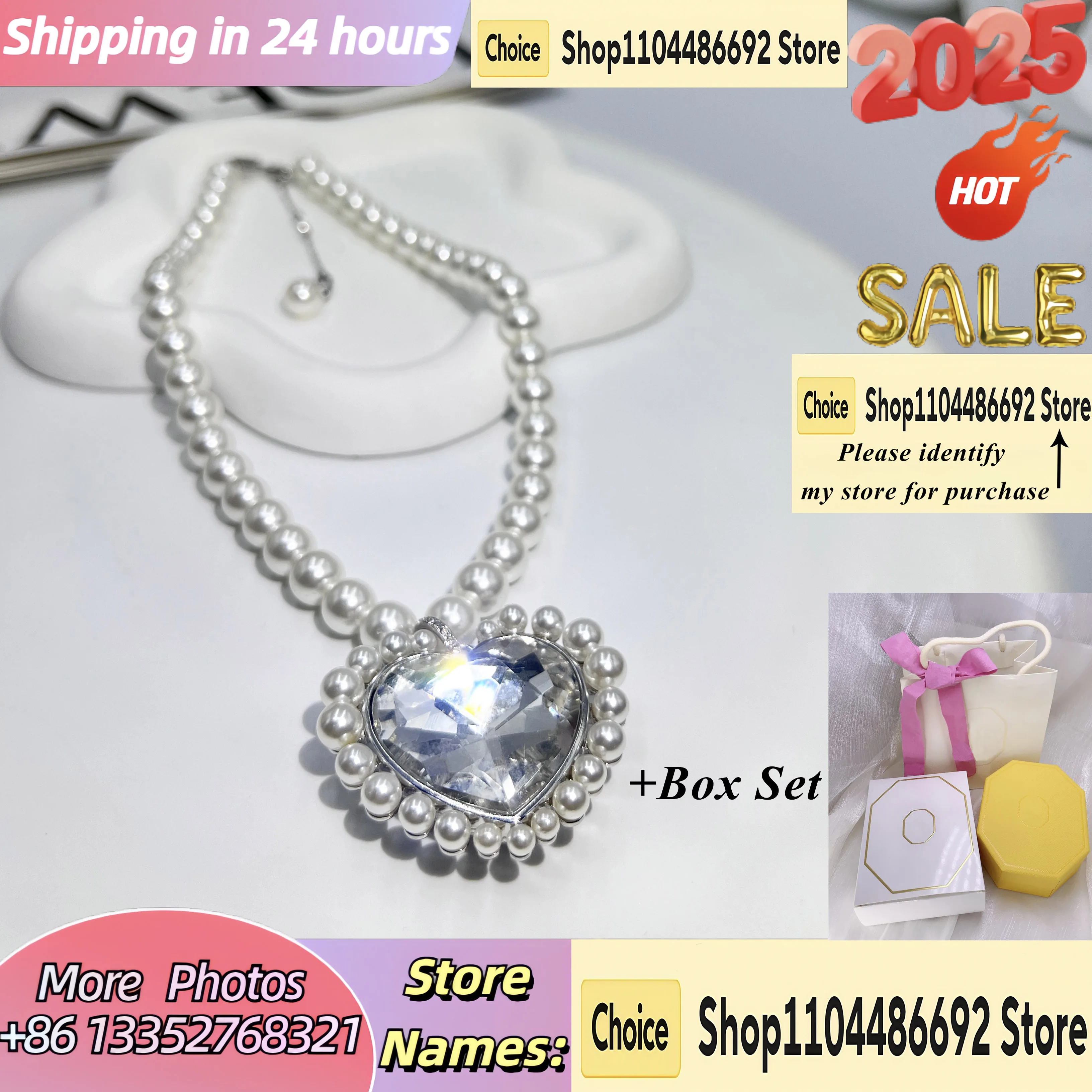 

2025 Sw Hot Sale New Fashion Style Silver Color Ariana Grande Tennis Necklace Women's Romantic Luxury Jewelry Gifts Set