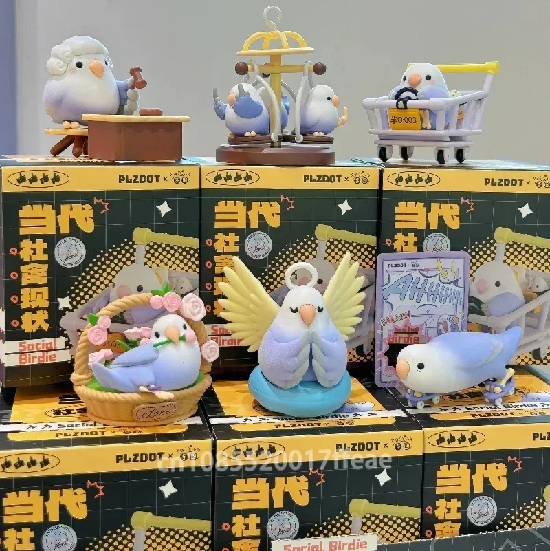 

Новая маленькая птичка Taro Balls Bad Bad Birdie 3.0 Social Birdie Series слепая коробка кукла орнамент Рождественский подарок коллекция Mystery Box