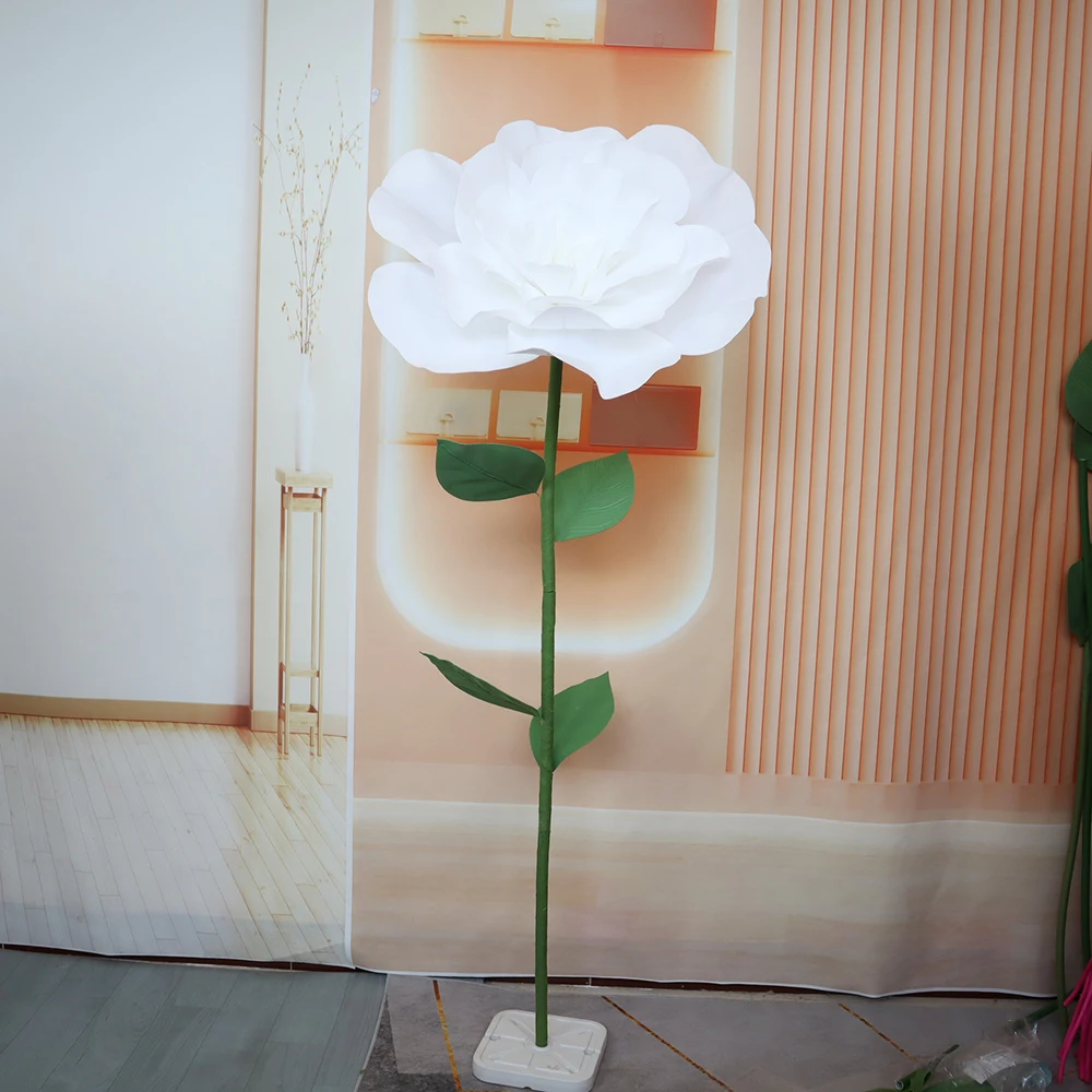 Simulate Rose Large Foam Flowers, Birthday Decoration, Living Room Display, Wedding Centerpiece, Road Guidance Background Flower