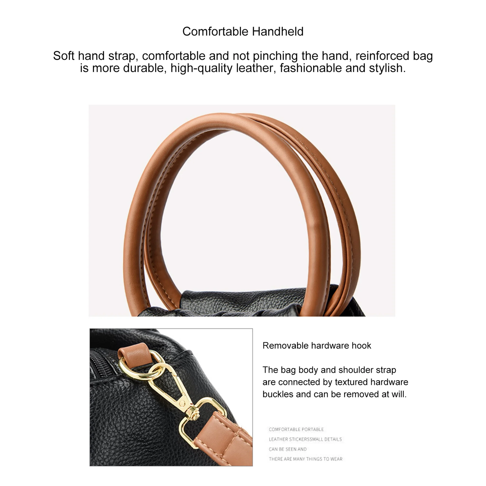 

Elegant Leather Shoulder Bag with Ruched Detailing and Adjustable Strap for Office Casual Outings and Travel Essentials