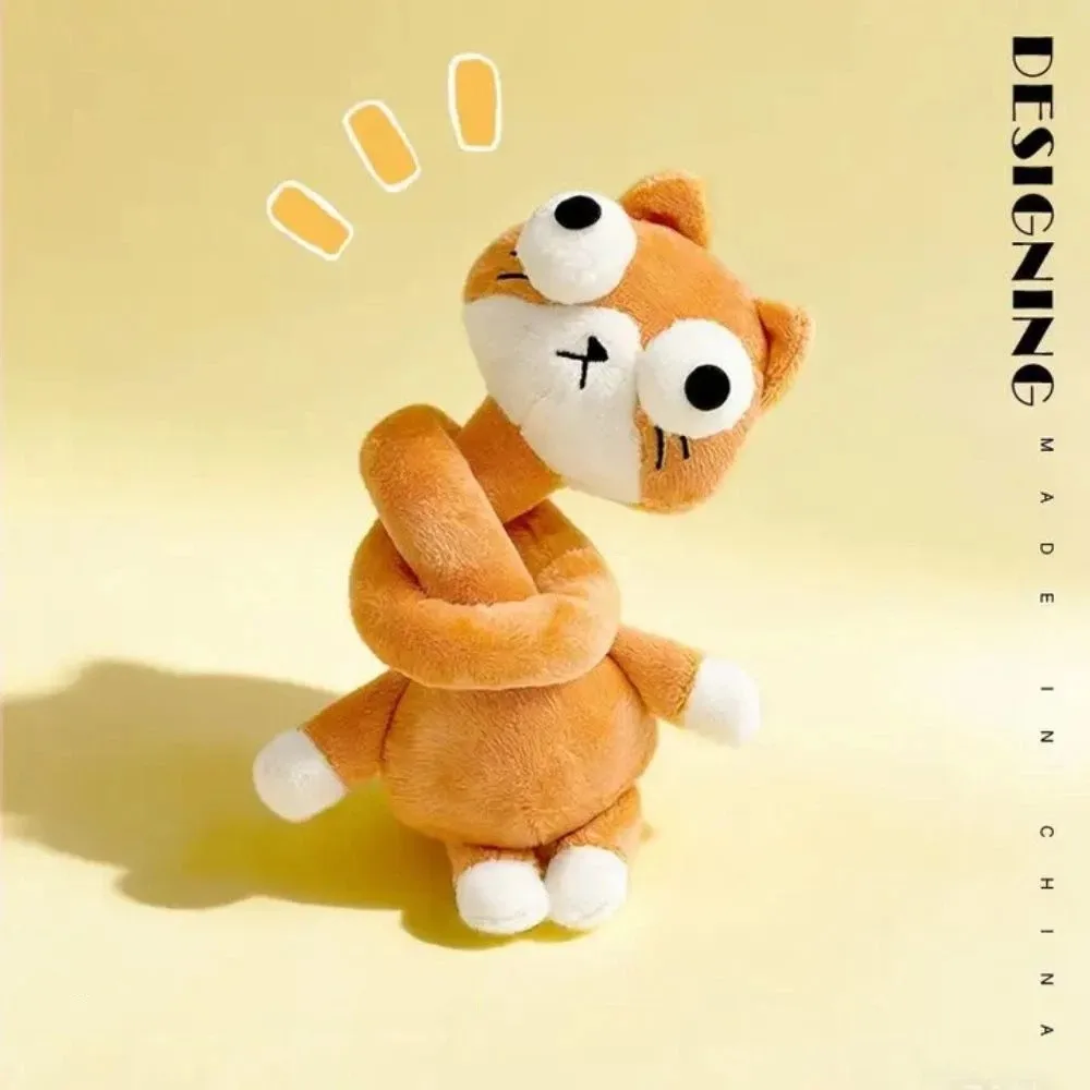 

Funny Design Long Neck Cat Keychain White Color 40CM Sheep Bag Pendant Creative Gift Cute Style Schnauzer Pendant