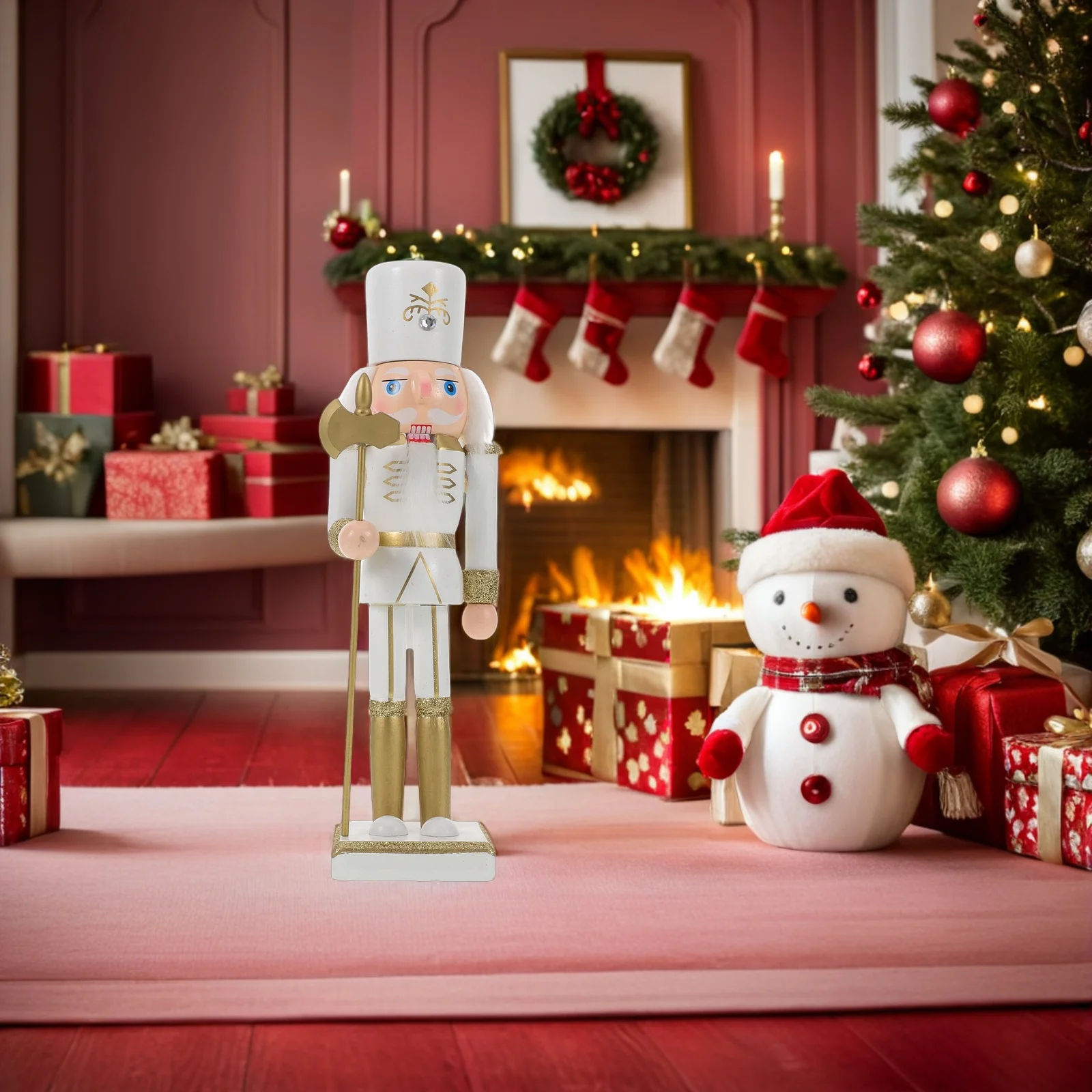 

Nutcracker Ornament Home Decor Fireplace Table Mantel Decorations Christmas Tree Unique Pendant Wood Wooden Soldier