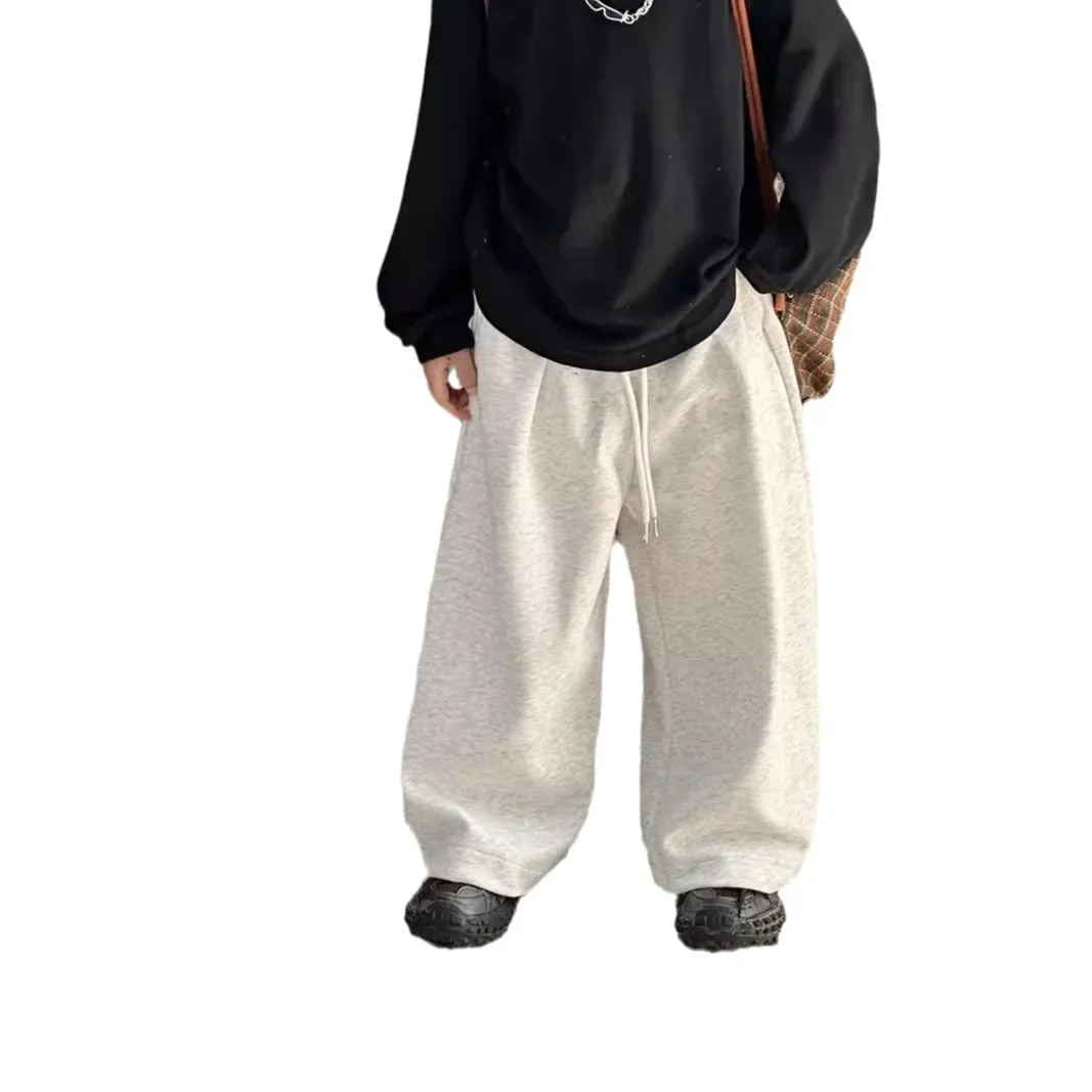 Children Clothing Kids Casual 2024 Spring and Autumn Boys Sports Loose Wide Leg Pants New Boys Straight Fashionable Pants