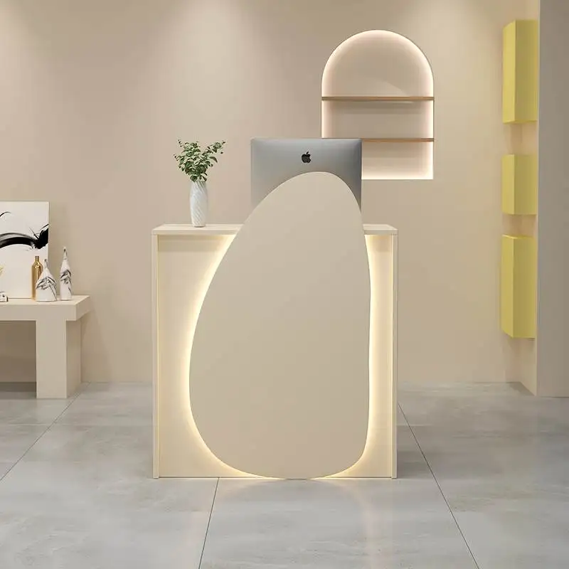 

salon store reception desks white l shaped stands welcome luxury reception desks counter service schreibtisch office furniture