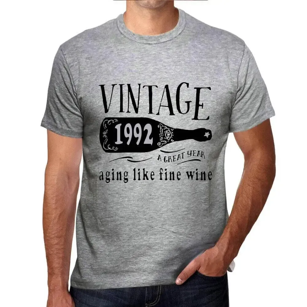 Herren-Grafik-T-Shirt „Aging Like A Fine Wine 1992 32nd Birthday Anniversary 32“.
