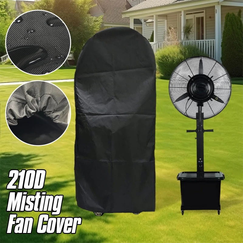 210D Cooling Fan Cover Outdoor Waterproof Fan Covers Outside Large Stand Up Pedestal and Wall Mount Industrial Spray Fan Cover