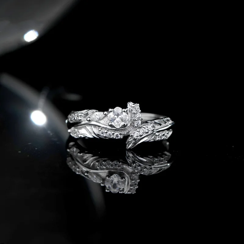 Sylus Lettering Rings Game Love and Deepspace 925 Sterling Silver Irregular Ring Cosplay Costume Doujin Gifts for Men Woemen