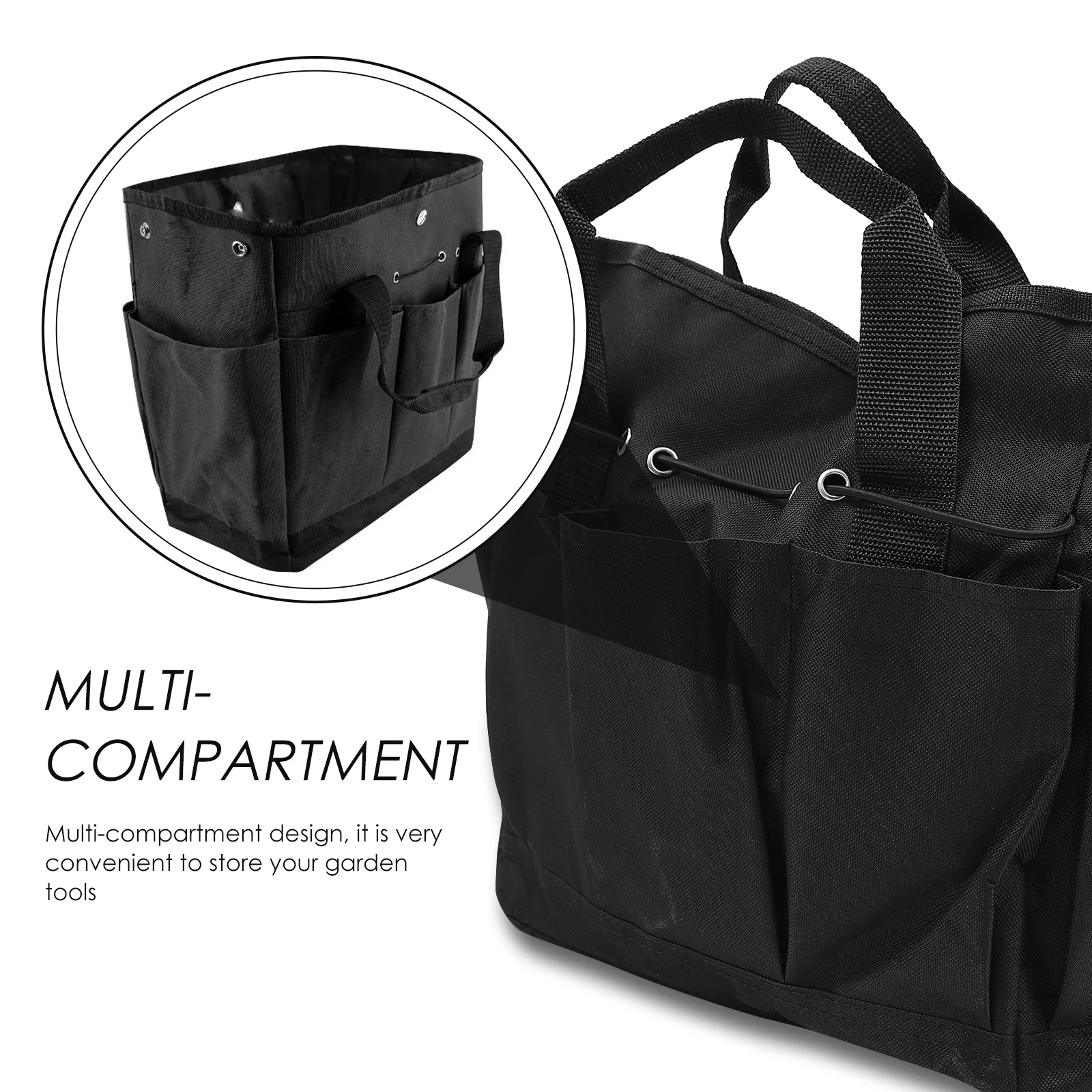 

Garden Tools Bag Oxford Cloth Canvas Storage Pouch Durable Portable Multi Compartment Shovel Fork Tool ganizer