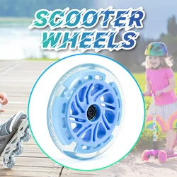 Wheels LED Flash Light PU 120mm 125mm Inline Skate Rollers for Children Scooter Tyre Durable Wheelchair Replacement Parts