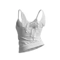 Angel Wings Vest 3D Embossed Wings Embroidery Spaghetti Strap Vest Y2K Women Gothic Fashion Summer Sexy Slim Backless Short Top - Image 2