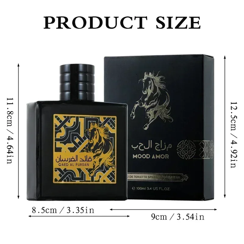 90ml High Quality Men's Perfume Dubai Prince Men Perfumes Cologne lasting Fragrance Fresh Pheromone Profumi Body Spray Daily Use