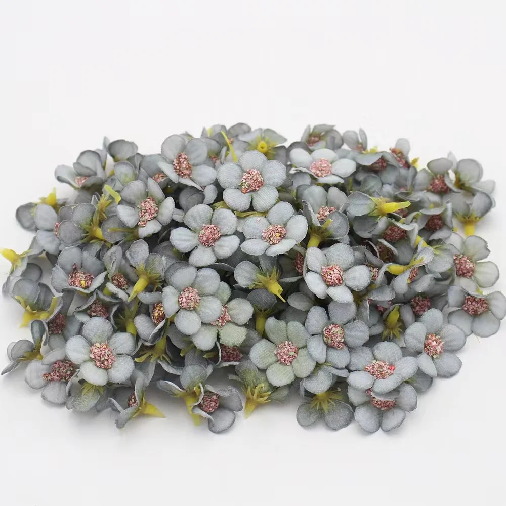 100PCS 2cm Mini Künstliche Blumen Gefälschte Blumenköpfe Handwerk Gänseblümchen Seidenblume für Krone Schrott Hochzeit DIY Girlande Kopfschmuck Dekor – Detail 8