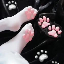 Nuevos calcetines góticos de Lolita hasta el muslo, medias Harajuku para mujer, lencería femenina, calcetines largos con garra de gato 3D, medias de compresión sexis