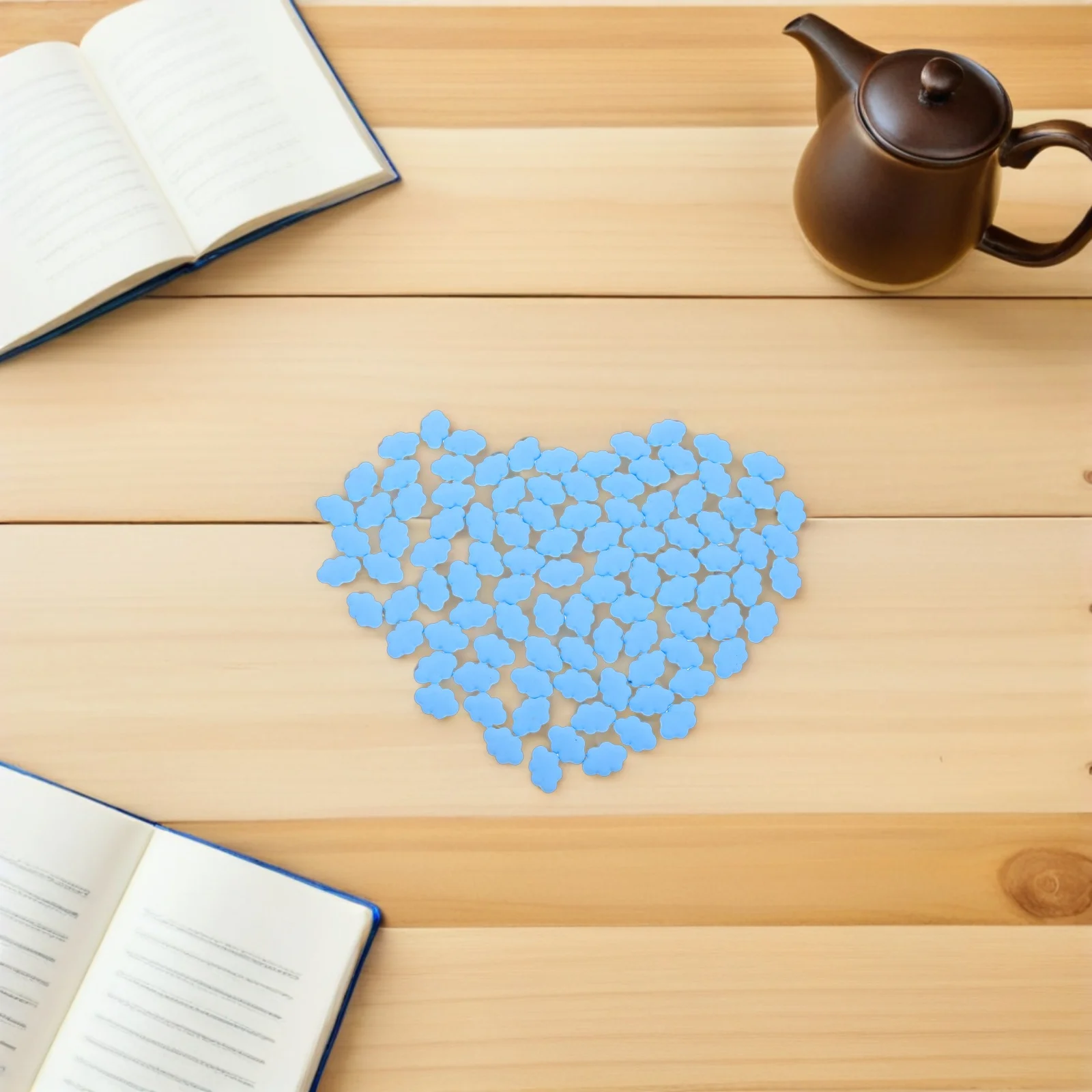 

100Pcs Blue Resin Clouds Cellphone Decorations Lightweight DIY Material Creative Chic Design Durable Safe to Use