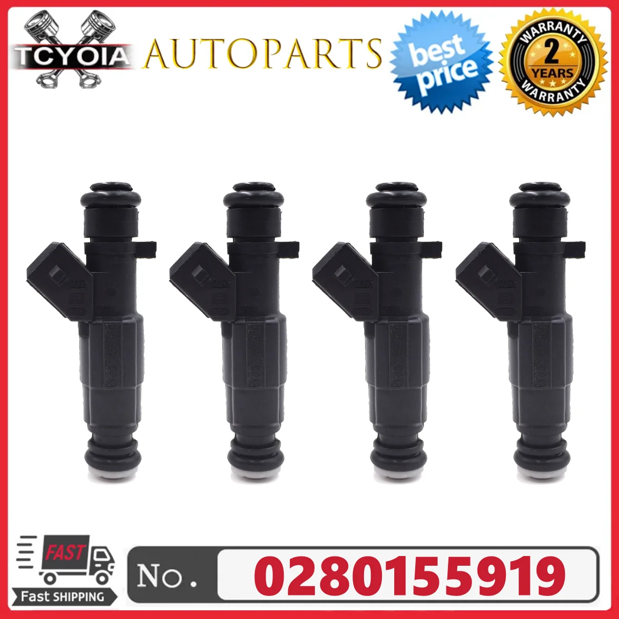 4 unids/lote 0280155919 030906031J inyectores de combustible para VOLKSWAGEN y SEAT CADDY/FLIGHT/POLO/AROSA/CORDOBA 1,4