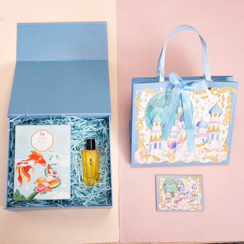 Dostosowane. Dream Castle Birthday Box Holiday Ceremony Packing Box Puste pudełko