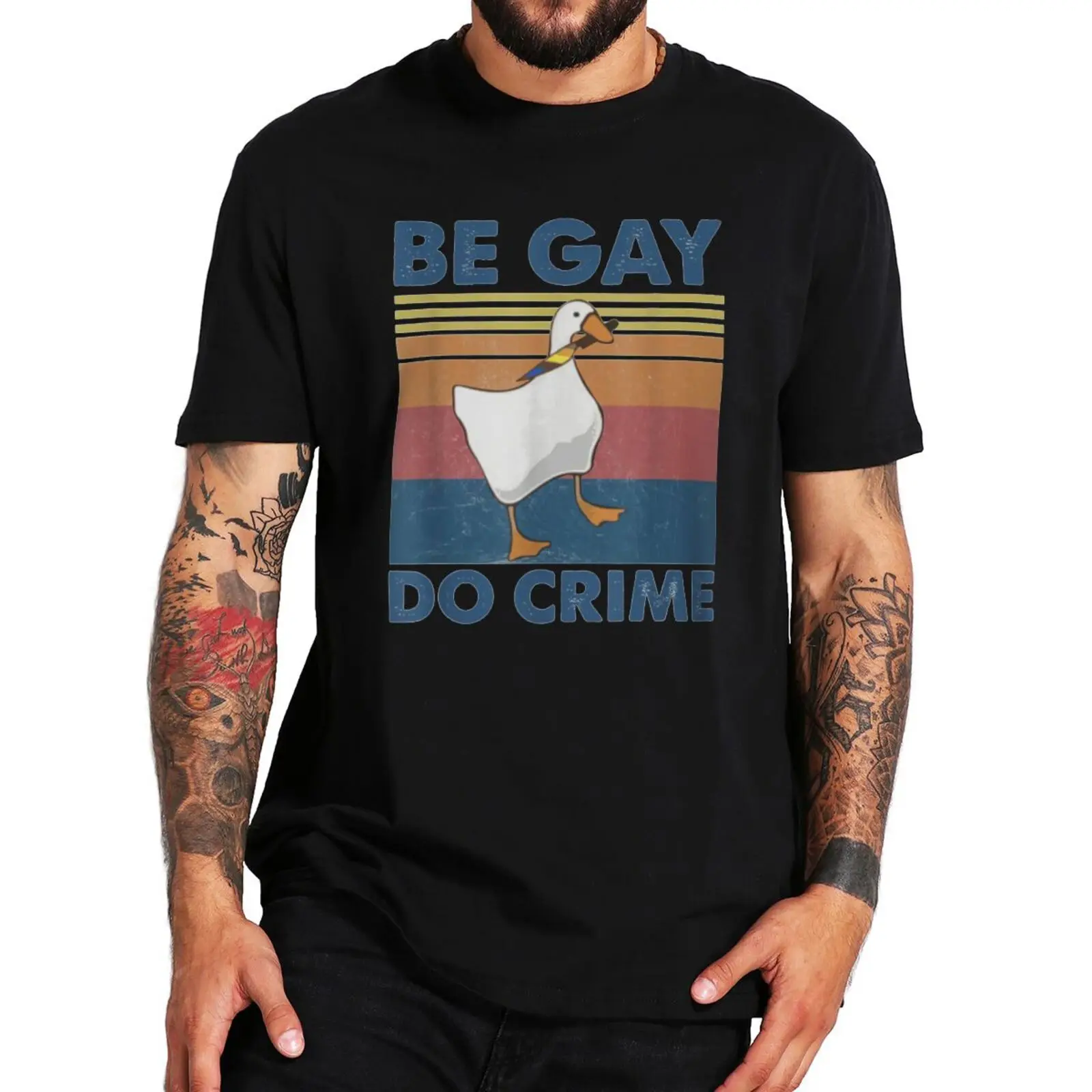 

Be Gay Do Crime Vintage Classic Tshirt Queer Pride Lesbian LGBT Unisex Casual T Shirt 100% Cotton LGBTQ Funny Gift T-ShirtF