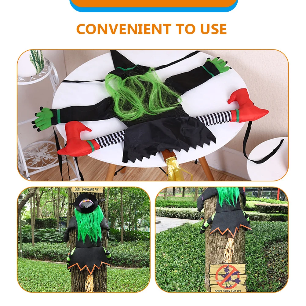 

Exquisite Funny Witch Ornament Halloween Theme Tree Hanging Decoration Lovely Cartoon Gift for Parties Houses Bars