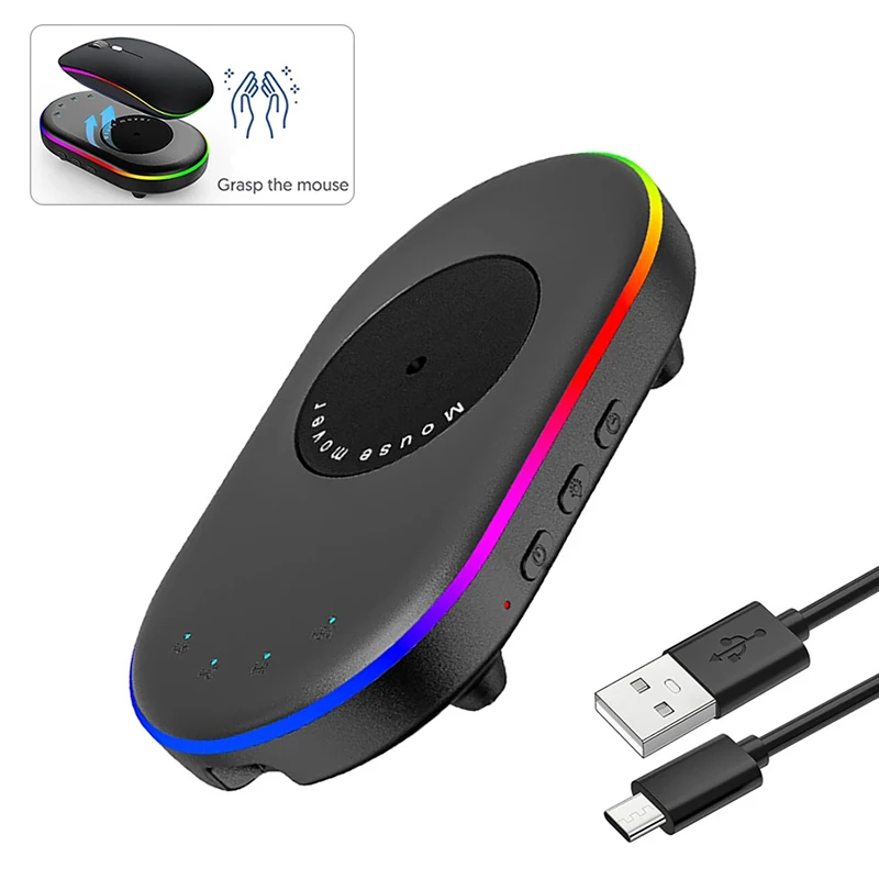 Rotary Mouse Shaker Virtual Mouse Mover Anti-Sleep Mover Automatic Mouse Movement Anti-Screen Lock with ON/OFF Switch