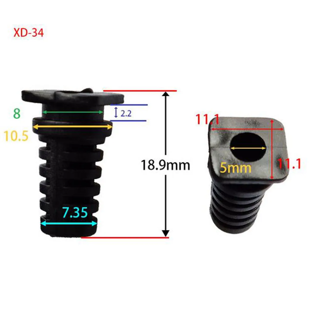 10 Pack Rubber Cable Gland Connector Strain Relief Cord Sleeve For Power Tools Electric Drill 3.5mm 4mm 5mm
