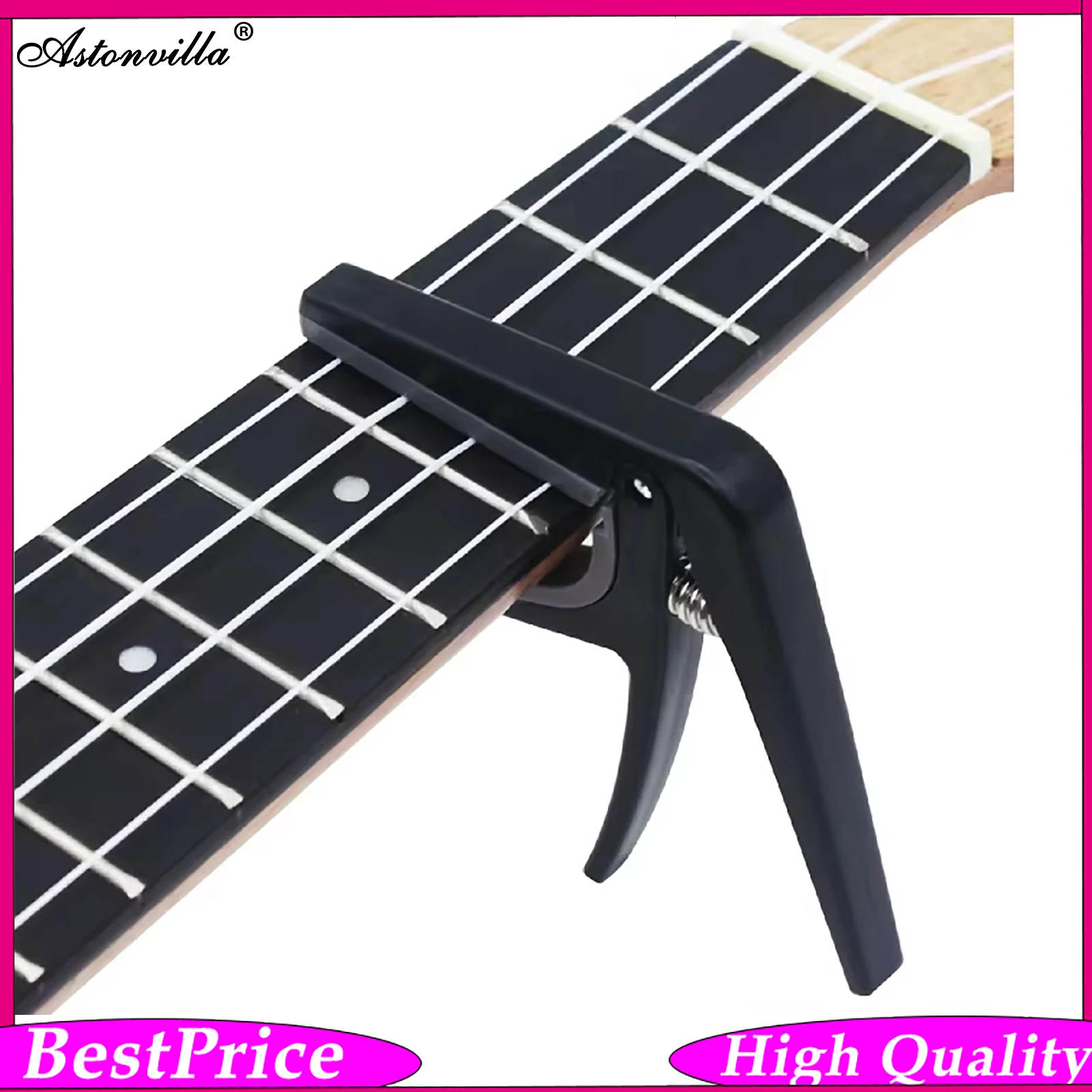 Professional Black Ukulele Capo Acoustic 4 Strings Guitar Tuning Clamp Musical Instrument Accessories Hawaii Style Change Tuner