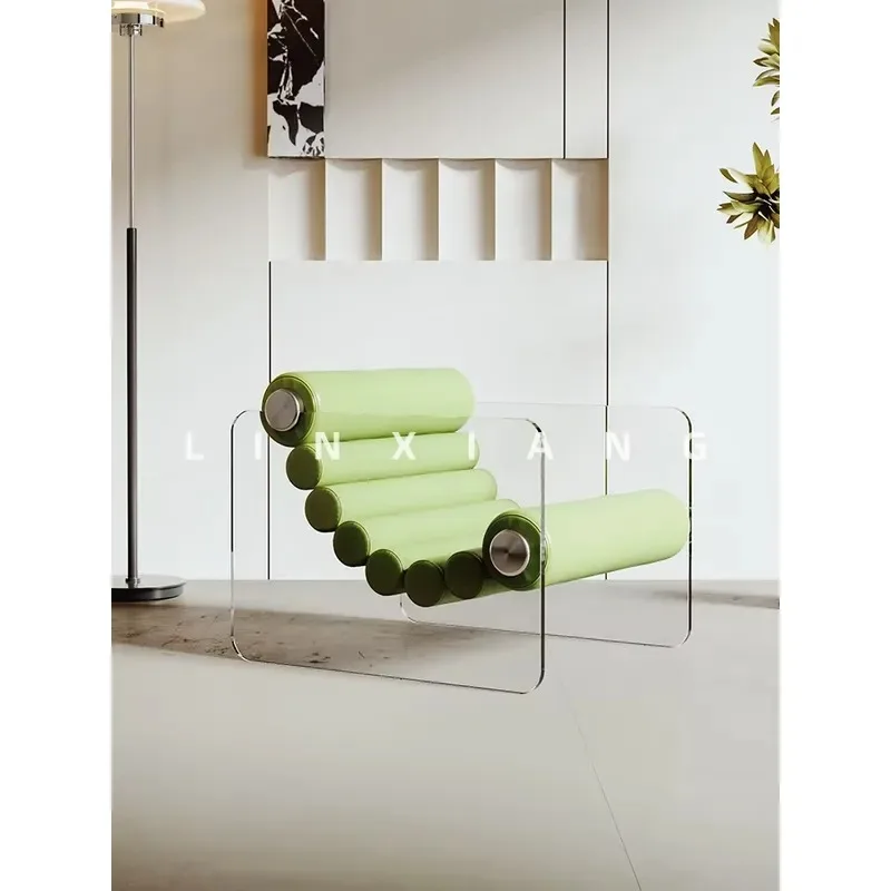 2026for Minimalist Transparent Acrylic Leisure Single Chair Sofa Creative Internet Celebrity Recliner Villa Mansion