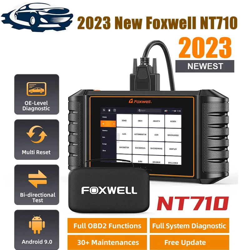 

Автомобильный OBD2 сканер Foxwell NT710 считыватель кодов двунаправленный диагностический сканер все системы 30 + Сброс OBD2 Лучший Автомобильный сканер