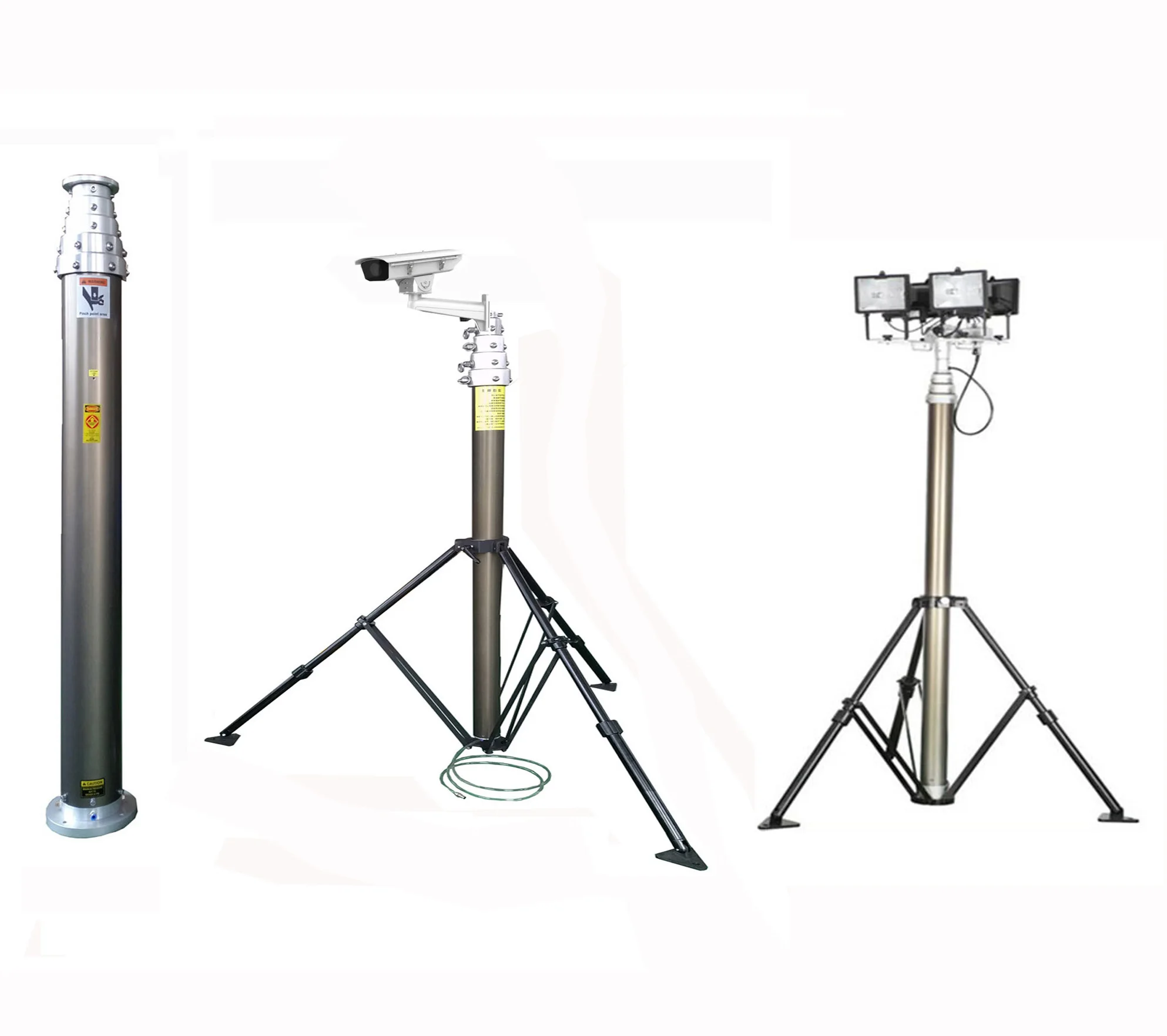 6m portable telescopic mobile lighting mast for emergency use