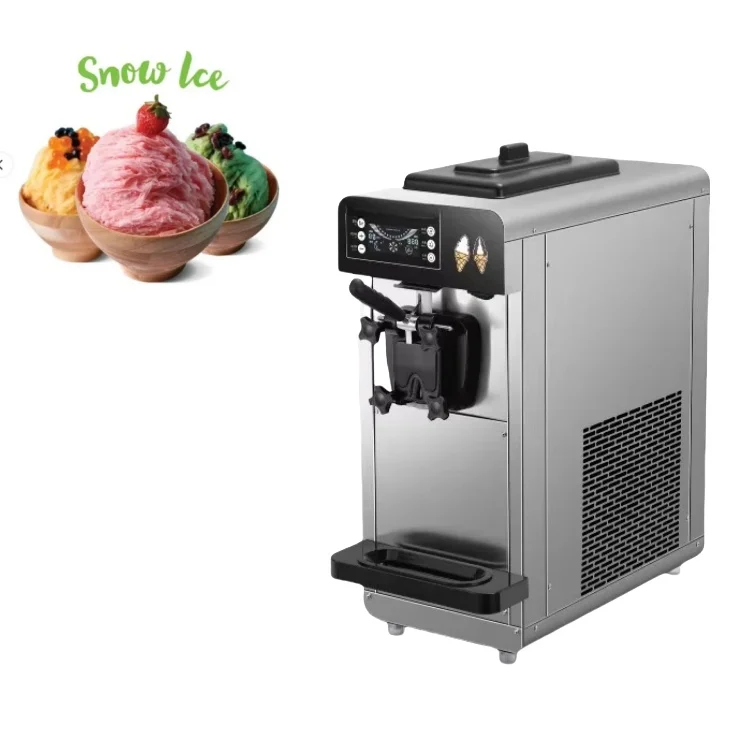 

Commercial Automatic Single Head Snow Ice Cream Machine Small Single Hole Ice Storage Capacity Motor for Home Use