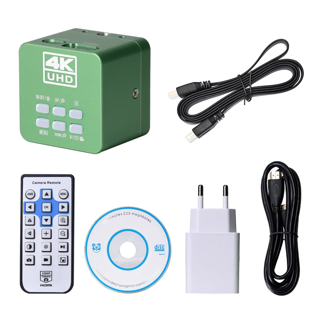 4K USB HD-MI Camera Continuous Zoom 180X C-Mount Digital Microscope For Mobile Repair Electronics Soldering Tools