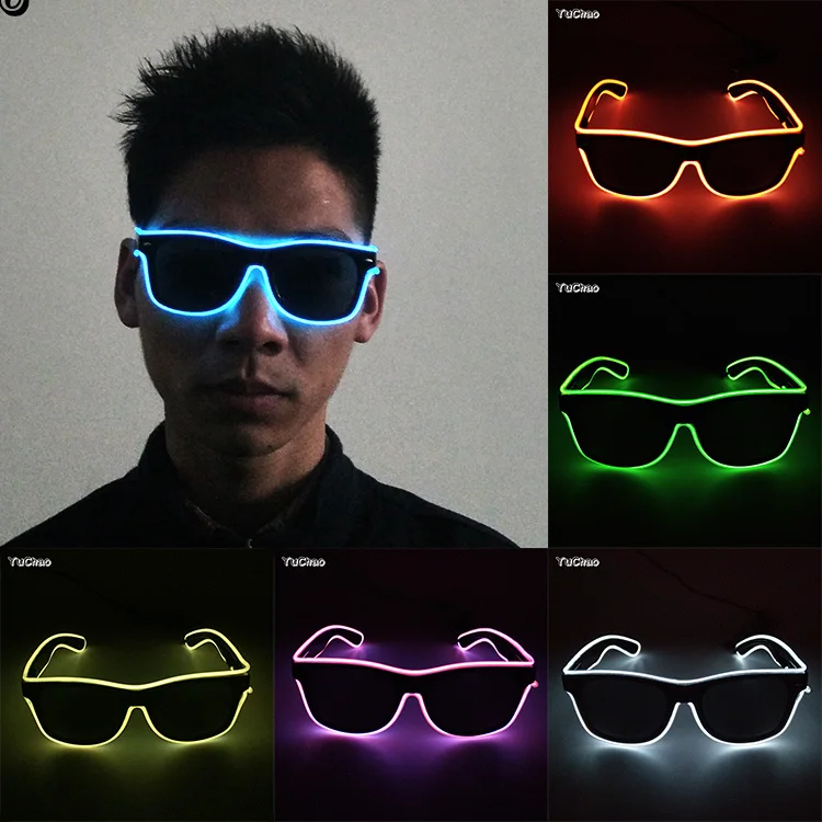 Light Up Luminous Glasses, Bright SunGlasses, Glow in the Dark, Birthday Party, Halloween, Christmas Decoration, New Arrival