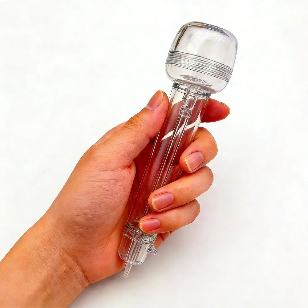 Transparenter Druckperlen-Stift 3D-Pixel-Puzzle Rutschfester Automatischer Druckperlen-Stift mit Perlenbehältern Handgefertigt