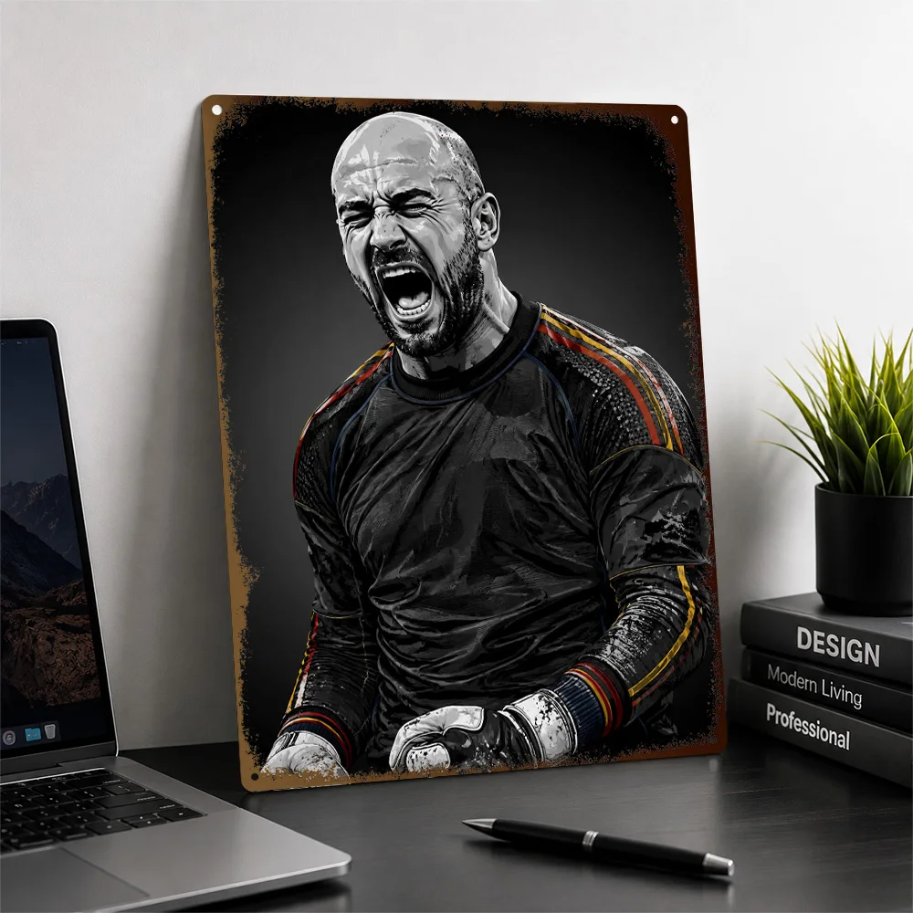 Pepe Reina Football Printed Poster Personalized Aluminum Metal Sign Celebrated Athlete Design Wall Art Made For Dedicated Fans