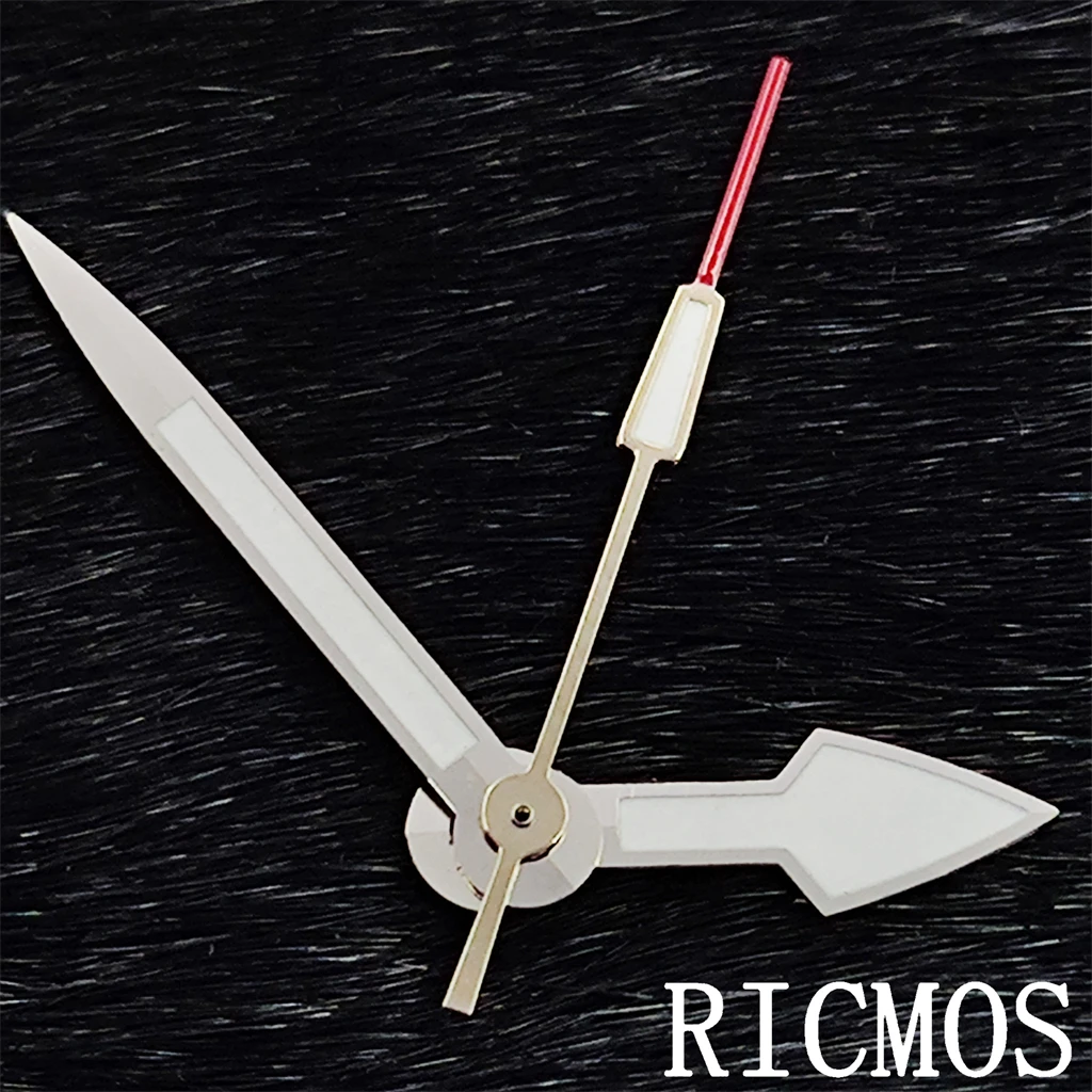 Watch Hands Silver/Yellow color hands Fit NH35 NH36 Miyota 8215 8205 ETA 2824 283 Movement Replacement Parts