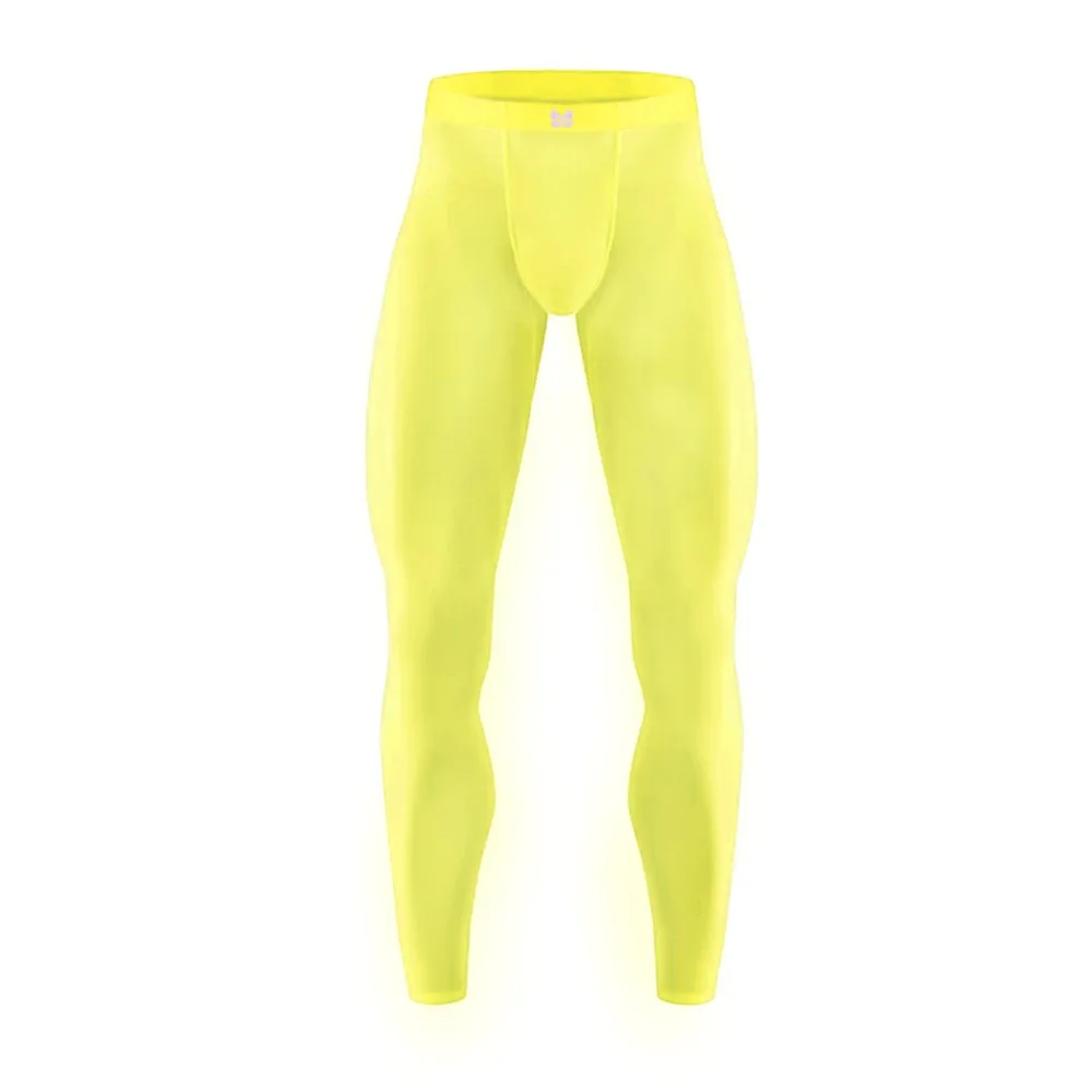 Eis Seide nackte Yoga hosen Sommer dünne Männer nahtlose ultra dünne Leggings atmungsaktive Übung Fitness enge Gesichts maske Hosen