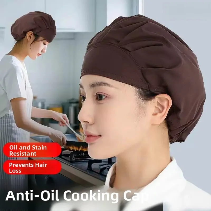 Kitchen Cooking Dustproof Hat Women's Style Restaurant Use Anti-Oil Smoke Chef Cap Hairless Fallback Home Use Headwear