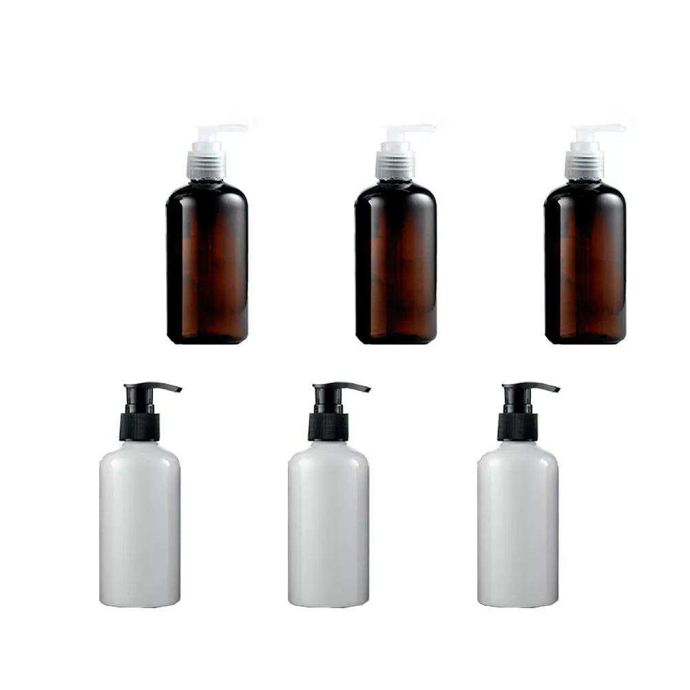 

6 Pcs Empty Bottles Refillable Reusable Plastic Lotion Shampoo Container Emulsion Bottle Screw Pump Portable Home Hotel Trip