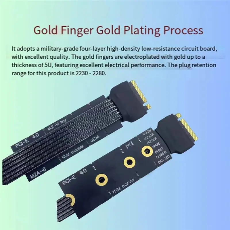 Ingenious-M. 2 M KEY For NVME SSD PCI-E 4.0 GEN4 High-Speed Extension Cable For PCI-E 8GB/S M. 2 Vertical Socket