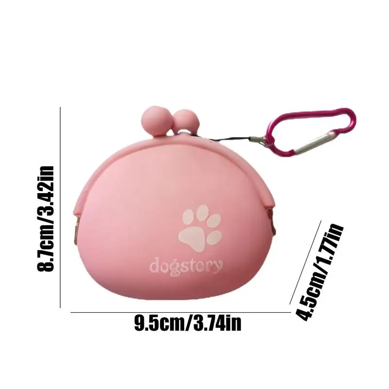 Silicone Dog Treat Pouch Dog Training Container Dog Treat Carrier Holder Puppy Treat Snack Bag  Food Reward Storage Bag