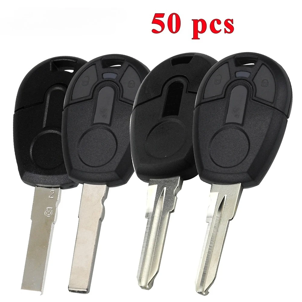 

50 шт./лот, 2 кнопки, корпус дистанционного ключа автомобиля для Fiat Positron, чехол для транспондера, пустой чехол, замена